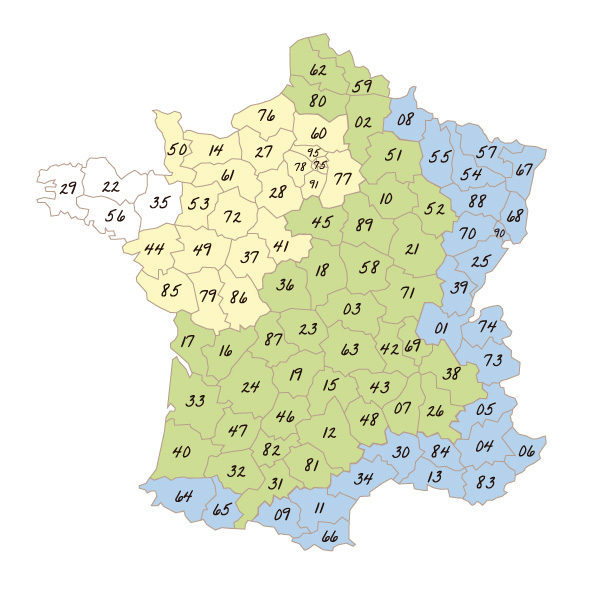 Secteurs de livraison